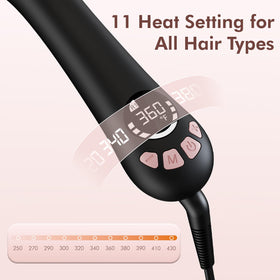 LANVIER tourmaline ceramic coating delivers smoother curls with less frizz