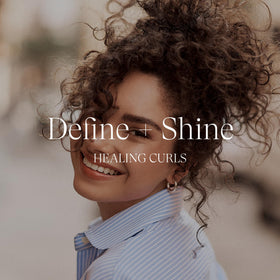 L’ANZA Butter Whip styling foam on thicker curls for lasting definition.