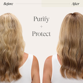 L’ANZA shampoo on wet hair showcasing refreshed scalp