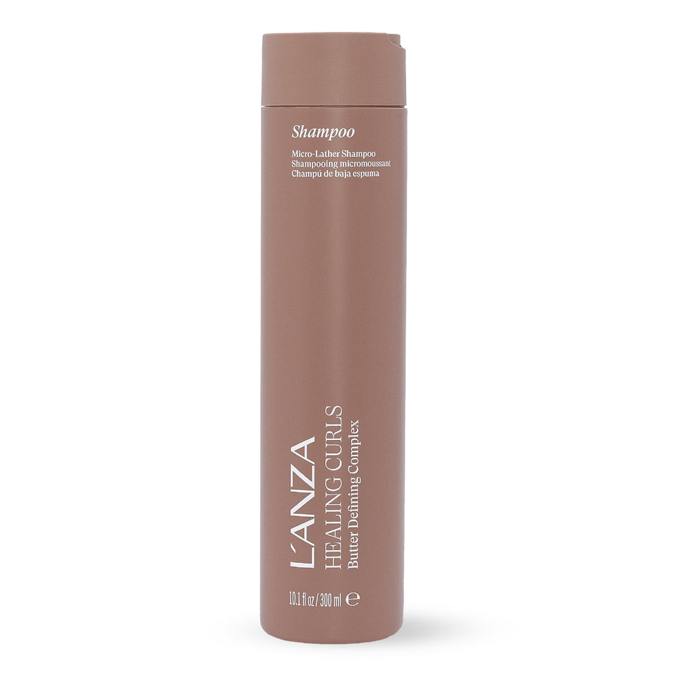 L’ANZA Healing Curls Butter Shampoo bottle showing creamy, hydrating cleanse for curls