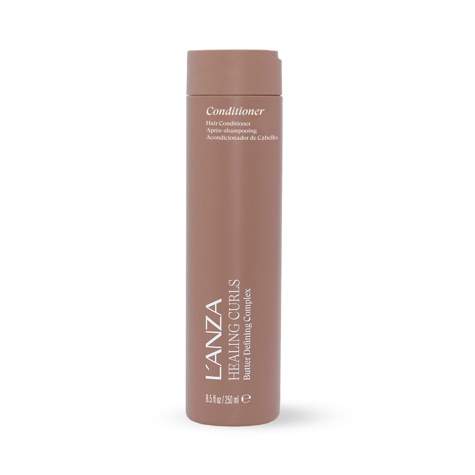 L’ANZA Healing Curls conditioner bottle for lightweight hydration and curl definition.