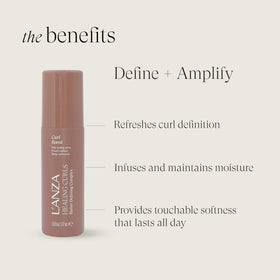 L’ANZA Healing Curls Curl Boost applied to damp hair revives texture between washes.