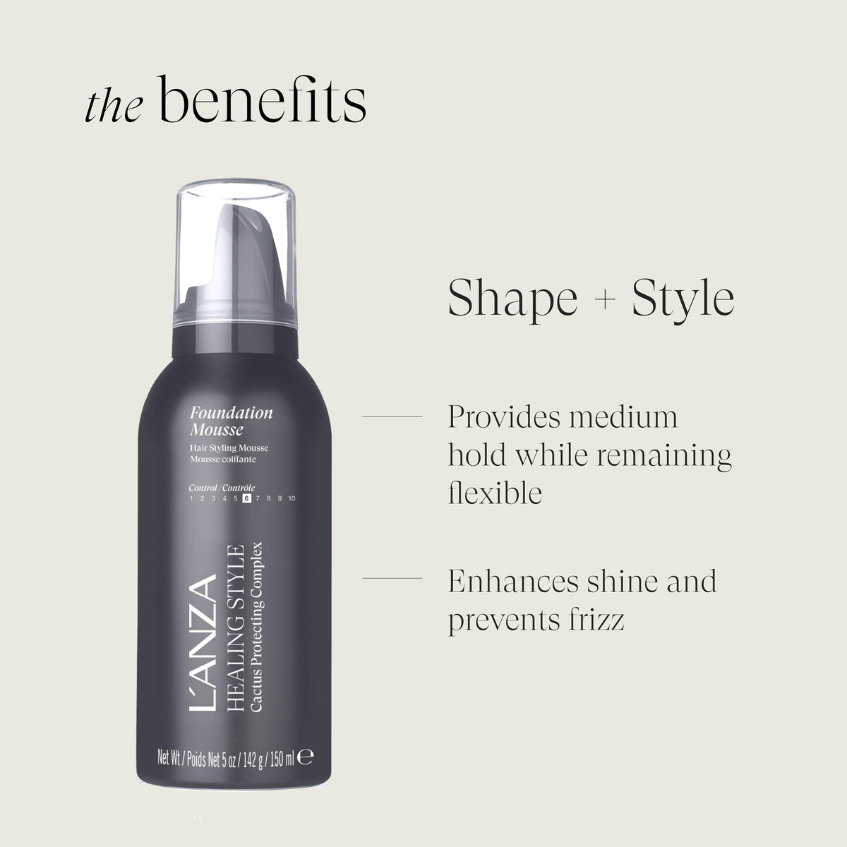 L’ANZA Healing Style Foundation Mousse foam application highlighting smooth coverage.