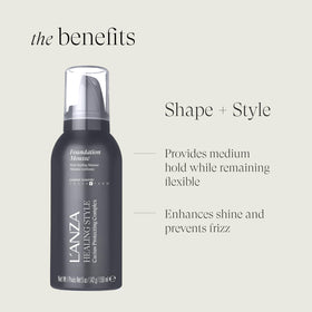 L’ANZA Healing Style Foundation Mousse foam application highlighting smooth coverage.