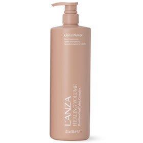 L'ANZA Healing Volume conditioner bottle front promotes lightweight body