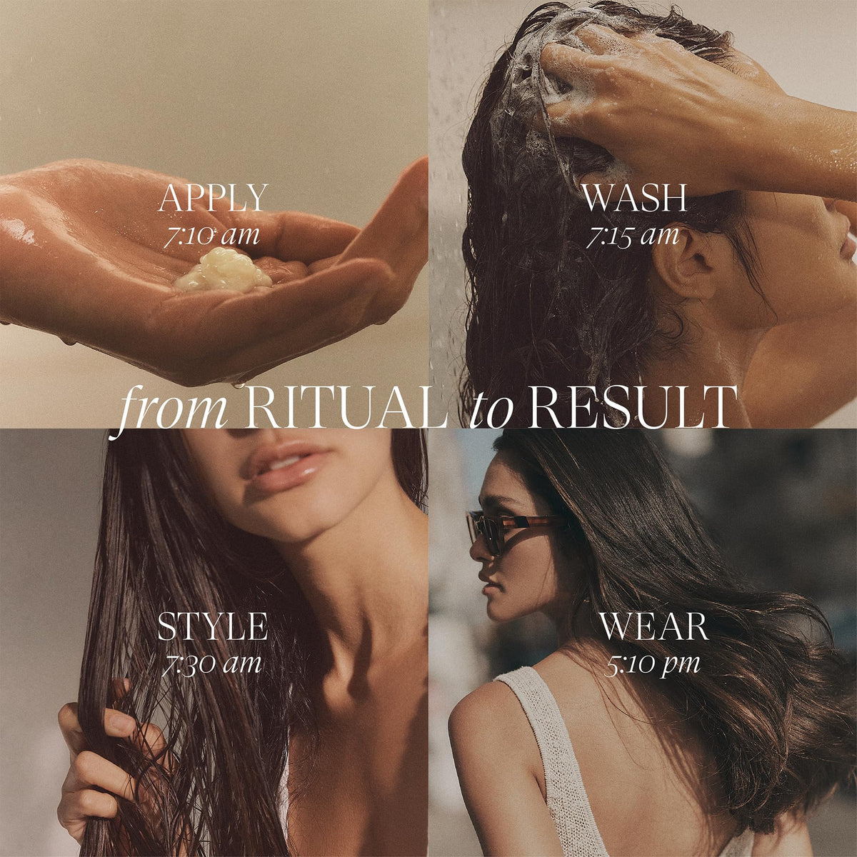 Close-up label highlights keratin and Abyssinian Oil benefits.