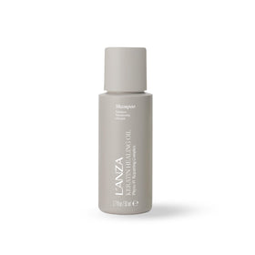L'ANZA Keratin Healing Oil Shampoo bottle with color-safe formula for all hair types.