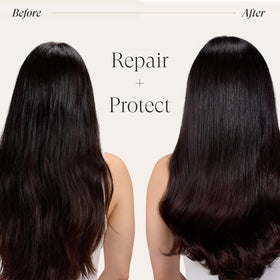 Lanza Keratin Healing Oil Smooth Down Spray provides heat protection during styling.