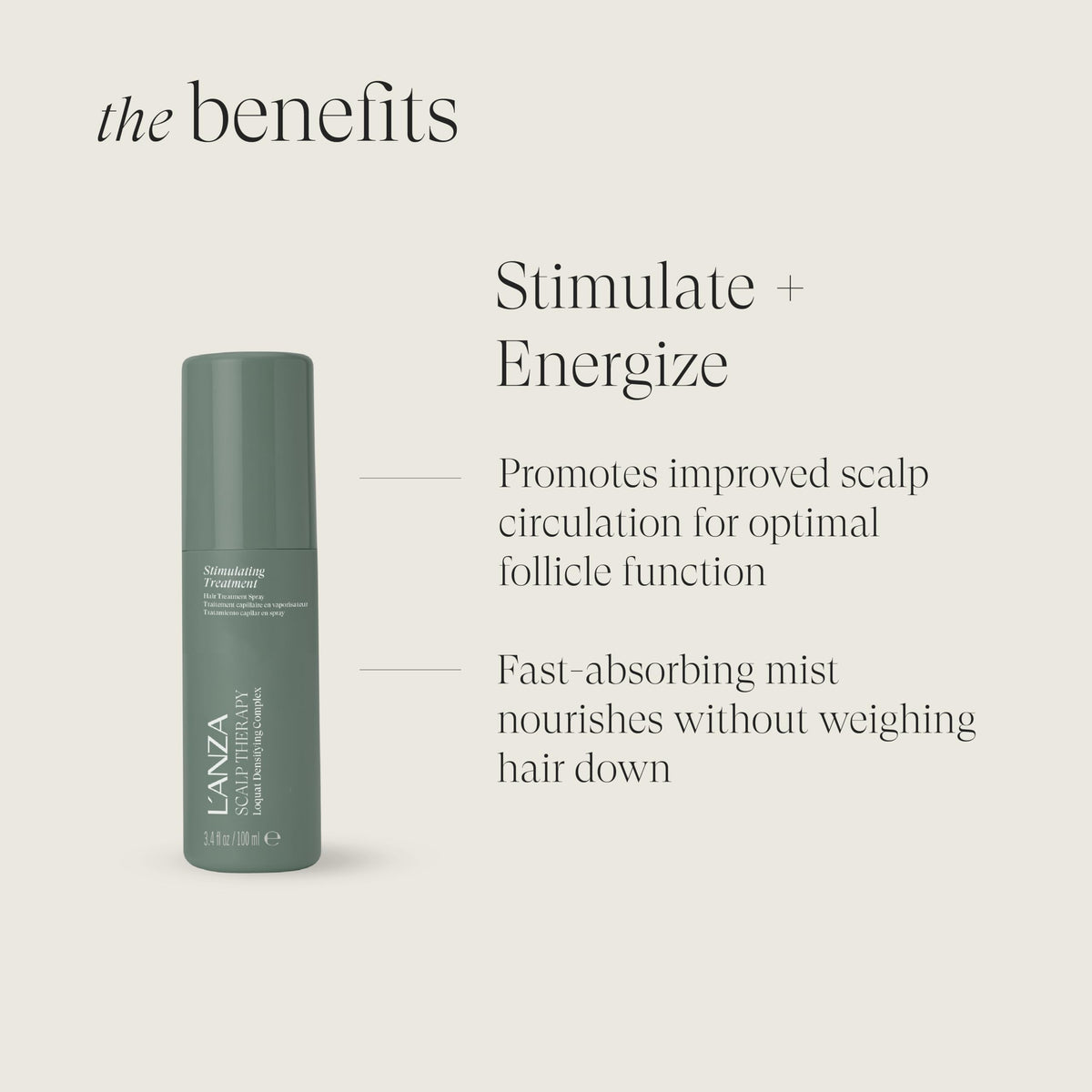 L’ANZA Peppermint Oil droplets showing cooling scalp sensation