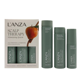L’ANZA Scalp Therapy Shampoo bottle demonstrates refreshing cleanse for healthier-looking scalp