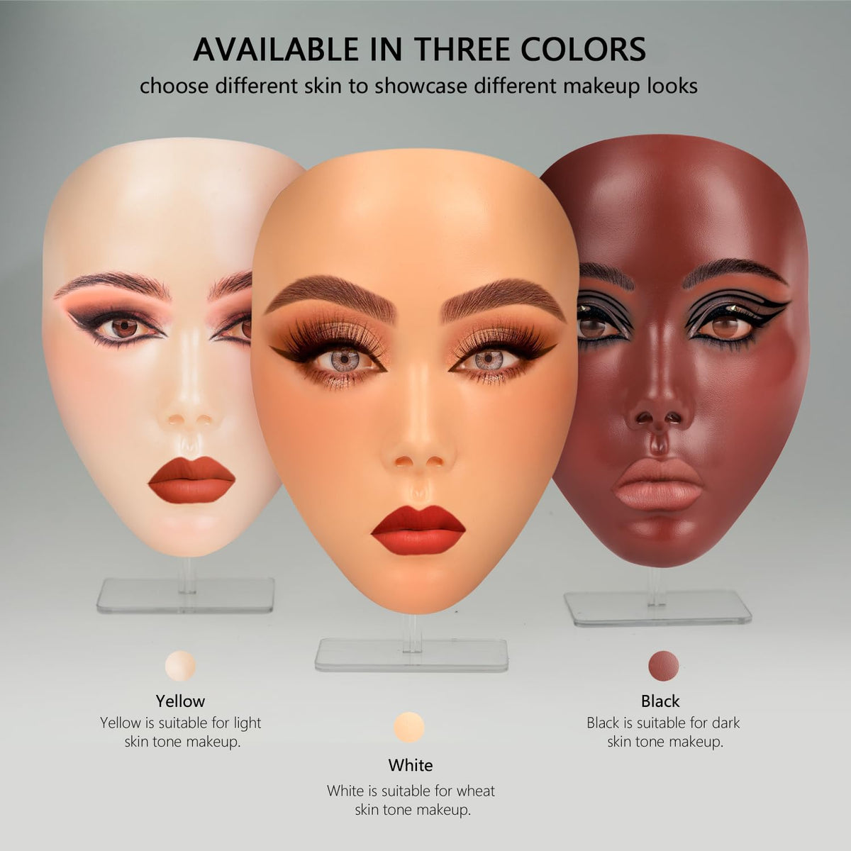 Laokiiy Makeup Face portable design fits in a bag for on-the-go practice.