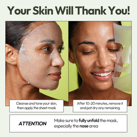 LAPCOS Aloe Sheet Mask adheres smoothly to skin during wear