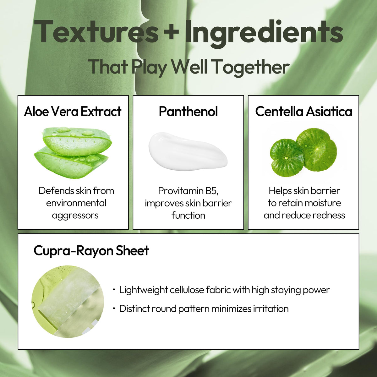 LAPCOS Aloe Sheet Mask on face during application for soothing hydration