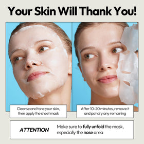 LAPCOS Aqua Sheet Mask serum bead detail highlighting hydrating essence