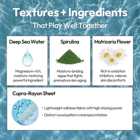 LAPCOS Aqua Sheet Mask sheets out of pack closeup showing breathable texture