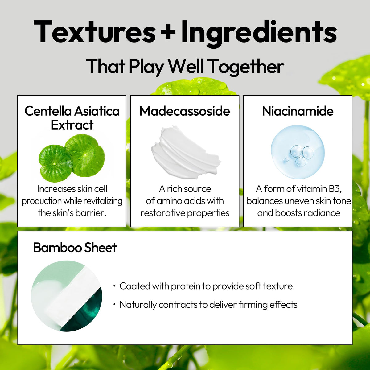 LAPCOS Centella Asiatica extract detail highlighting soothing support
