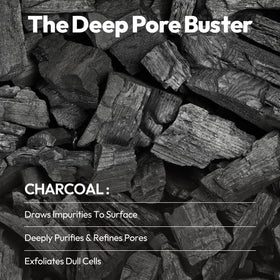 LAPCOS charcoal sheet mask on face close-up for deep cleansing.