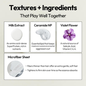 LAPCOS milk extract nourishes skin with amino acids.