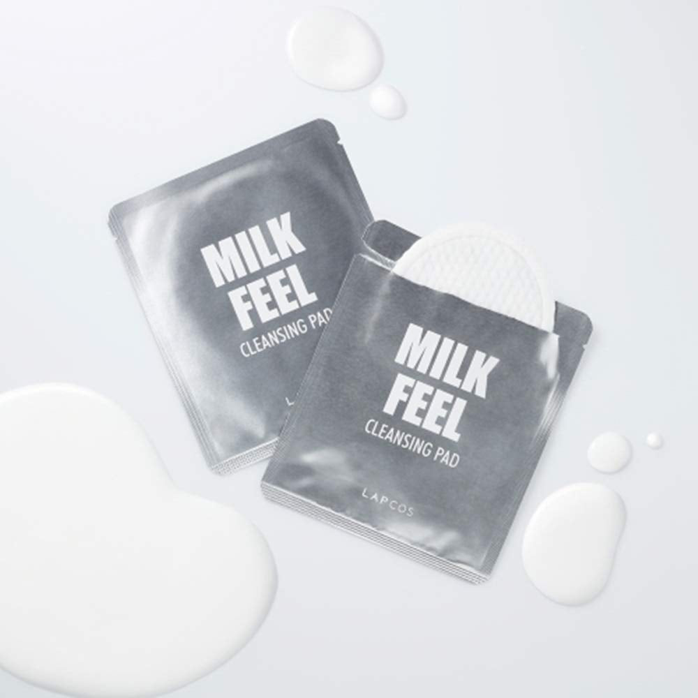 Close-up of LAPCOS Milk Feel pad texture for gentle exfoliation