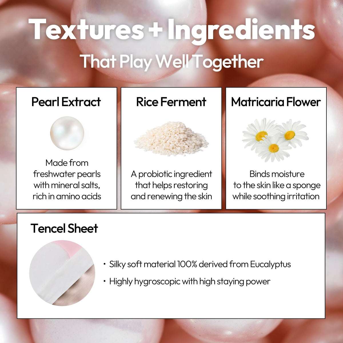 LAPCOS Rice Ferment skin texture closeup suggests refined surface.