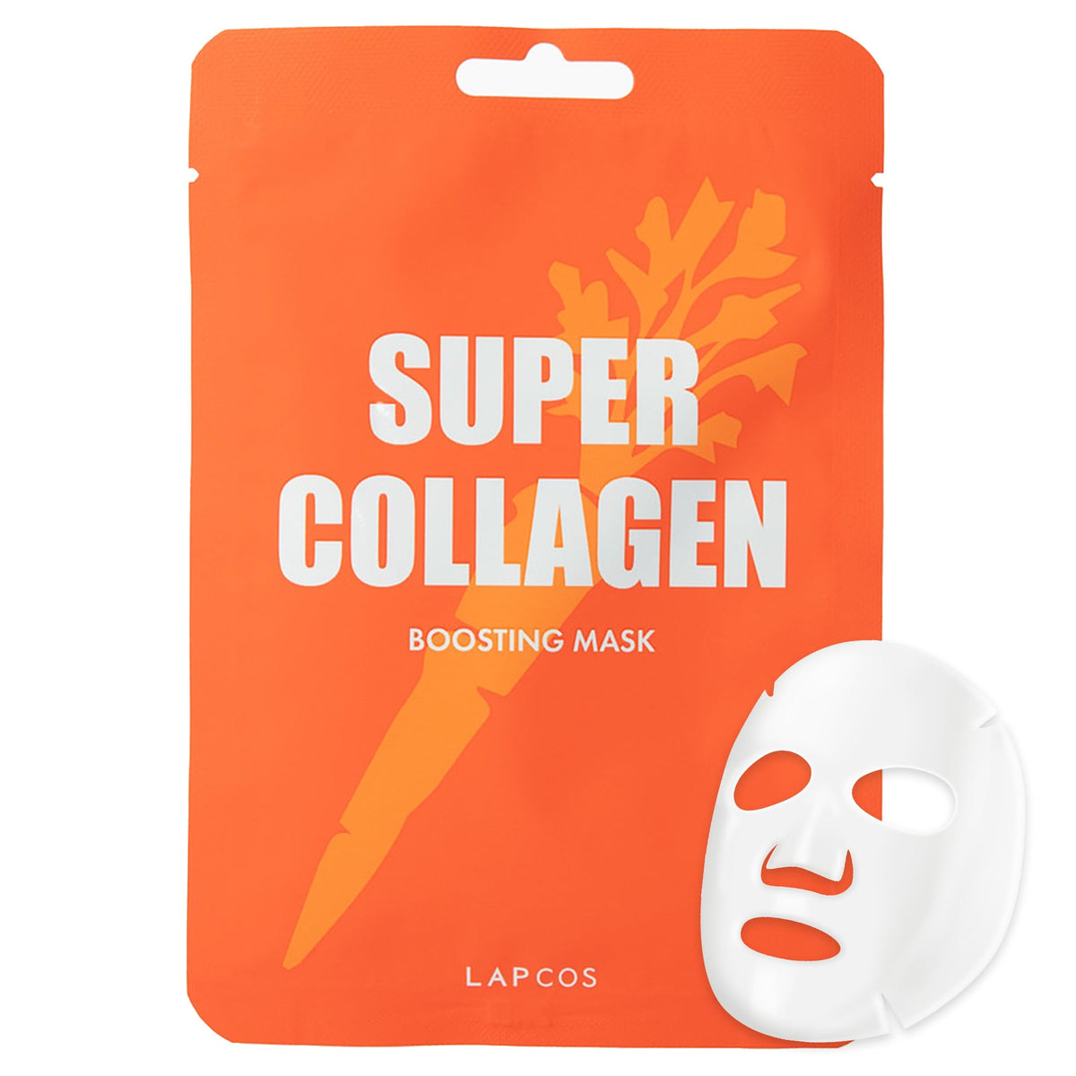 LAPCOS Super Collagen Mask pack open for boosted hydration.