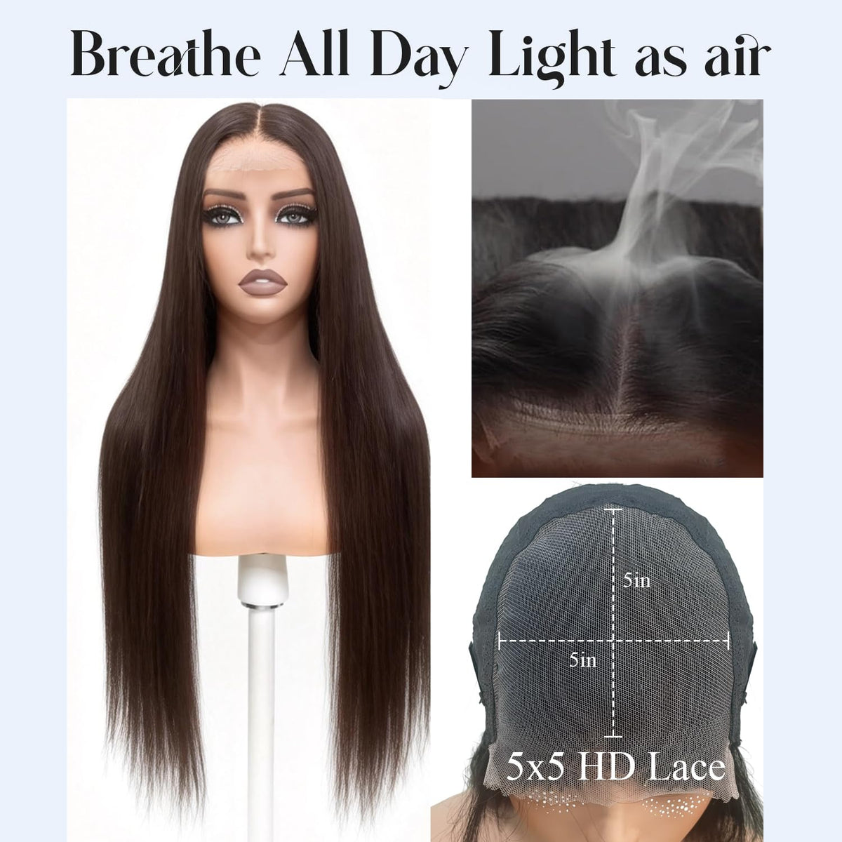 LAPIALA Wear and Go glueless wig Brazilian virgin hair signaling quality and styling versatility.