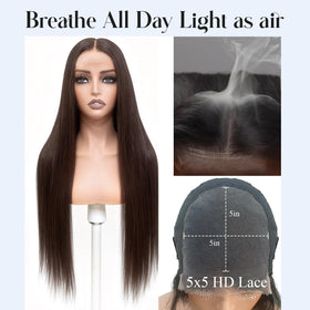 LAPIALA Wear and Go glueless wig Brazilian virgin hair signaling quality and styling versatility.