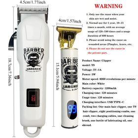 Largner beard trimmer with attachments for versatile facial hair shaping and styling.