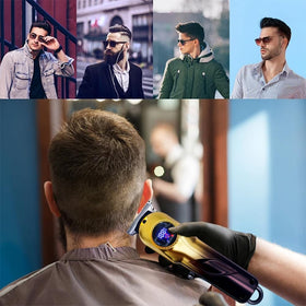 LARGNERSHAVER guard combs provide accurate length control for consistent results.