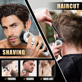 LARGNERSHAVER cordless barber kit offering freedom from cords during styling.