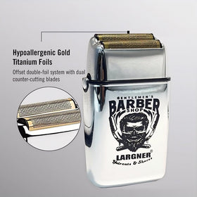 LARGNERSHAVER USB-C charging for on-the-go top ups.