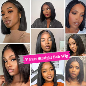 Larhali model wearing wig demonstrates natural part and comfortable fit