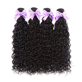 Laritaiya water wave bundles 16inch close-up showing natural texture and shine.