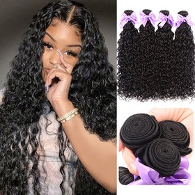 Laritaiya water wave bundles 18inch weft view highlights durability and minimal shedding.