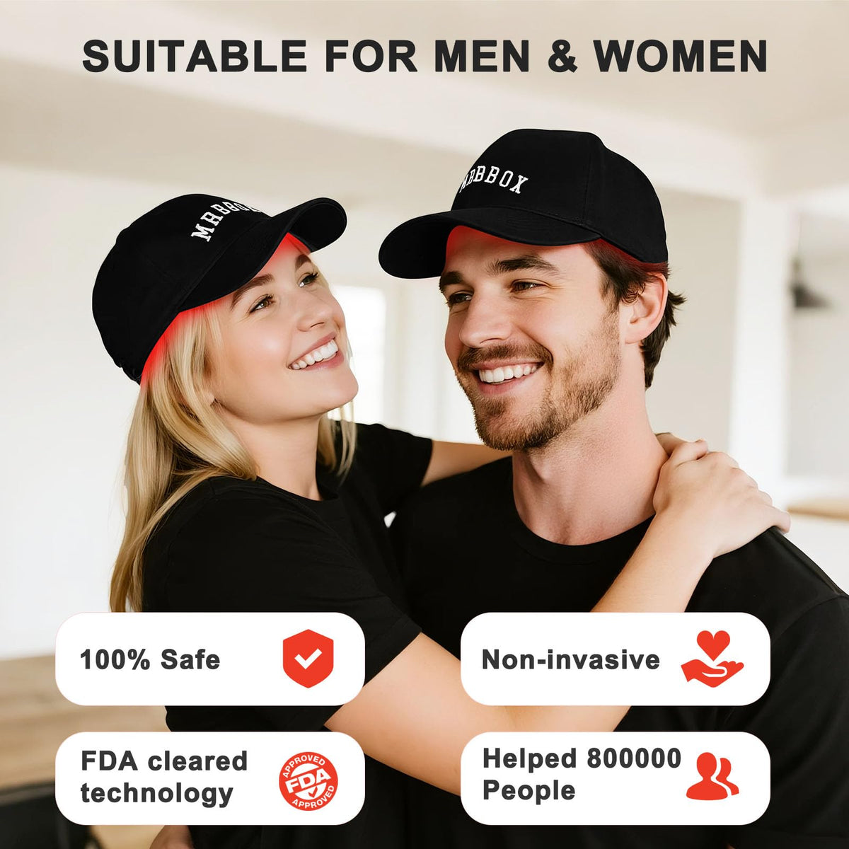 Laser Hair Growth Cap adjustable strap and portable design for travel