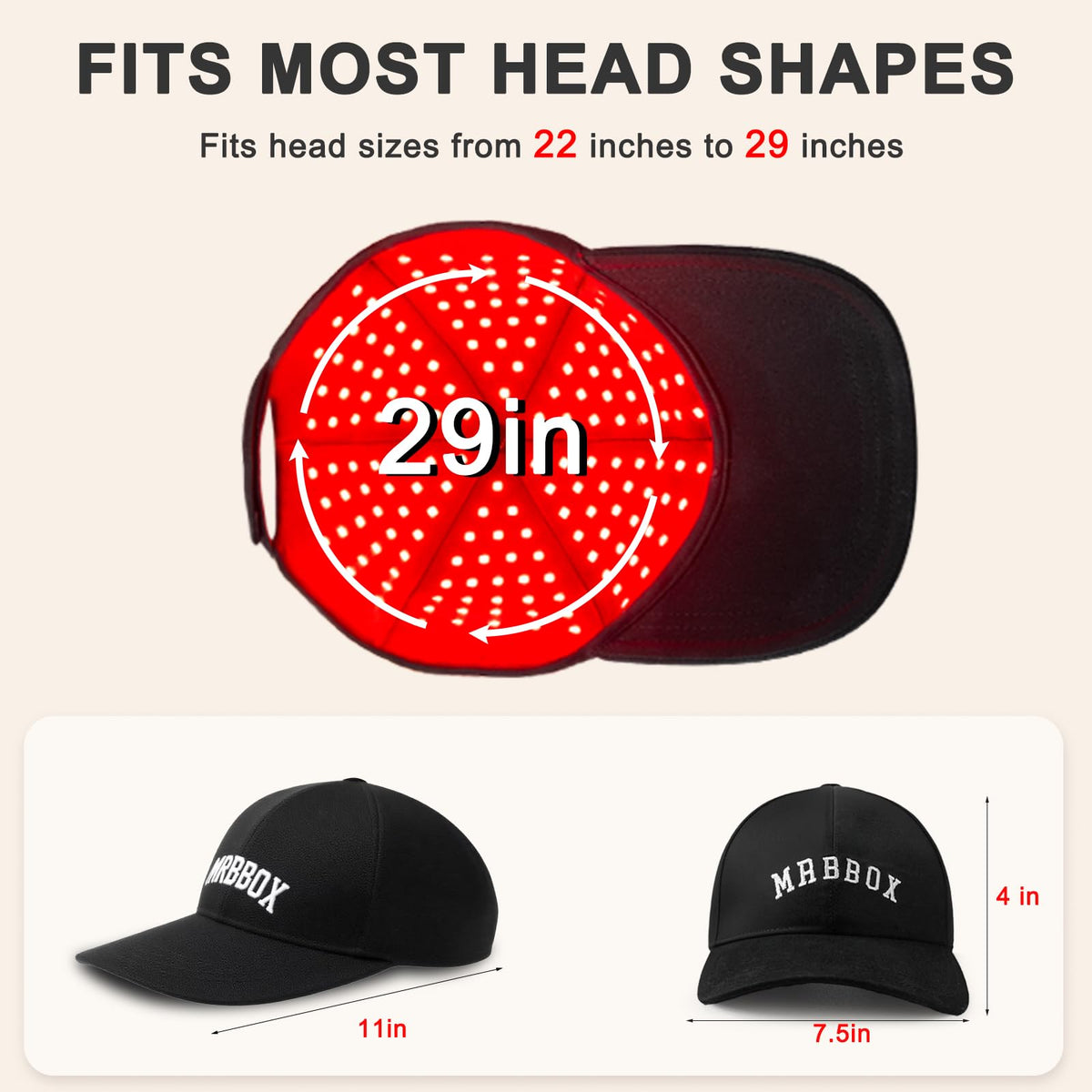 Laser Hair Growth Cap side view highlighting adjustable strap for comfort