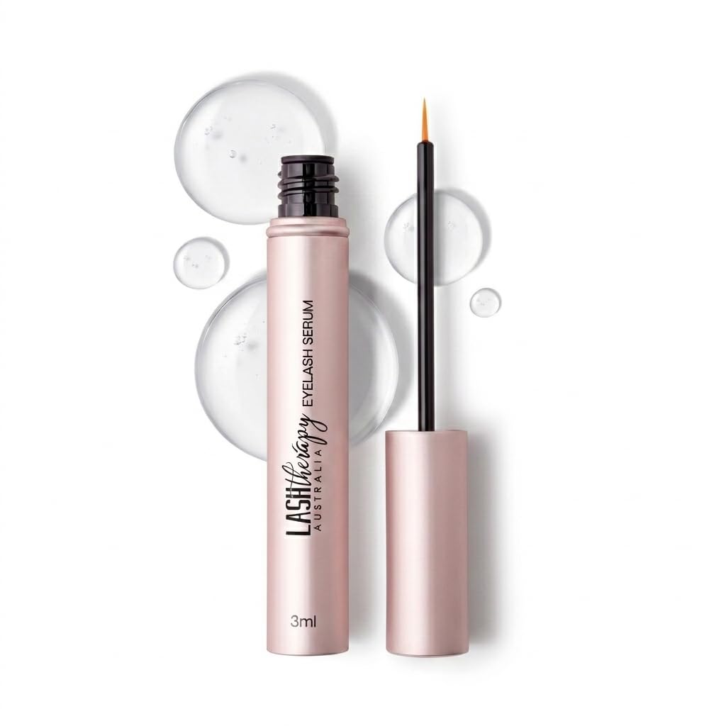 Lash Therapy Australia eyelash serum bottle showing a premium formula for daily use.