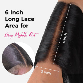 Lashey bleached knots detail close-up demonstrates natural look after bleaching.