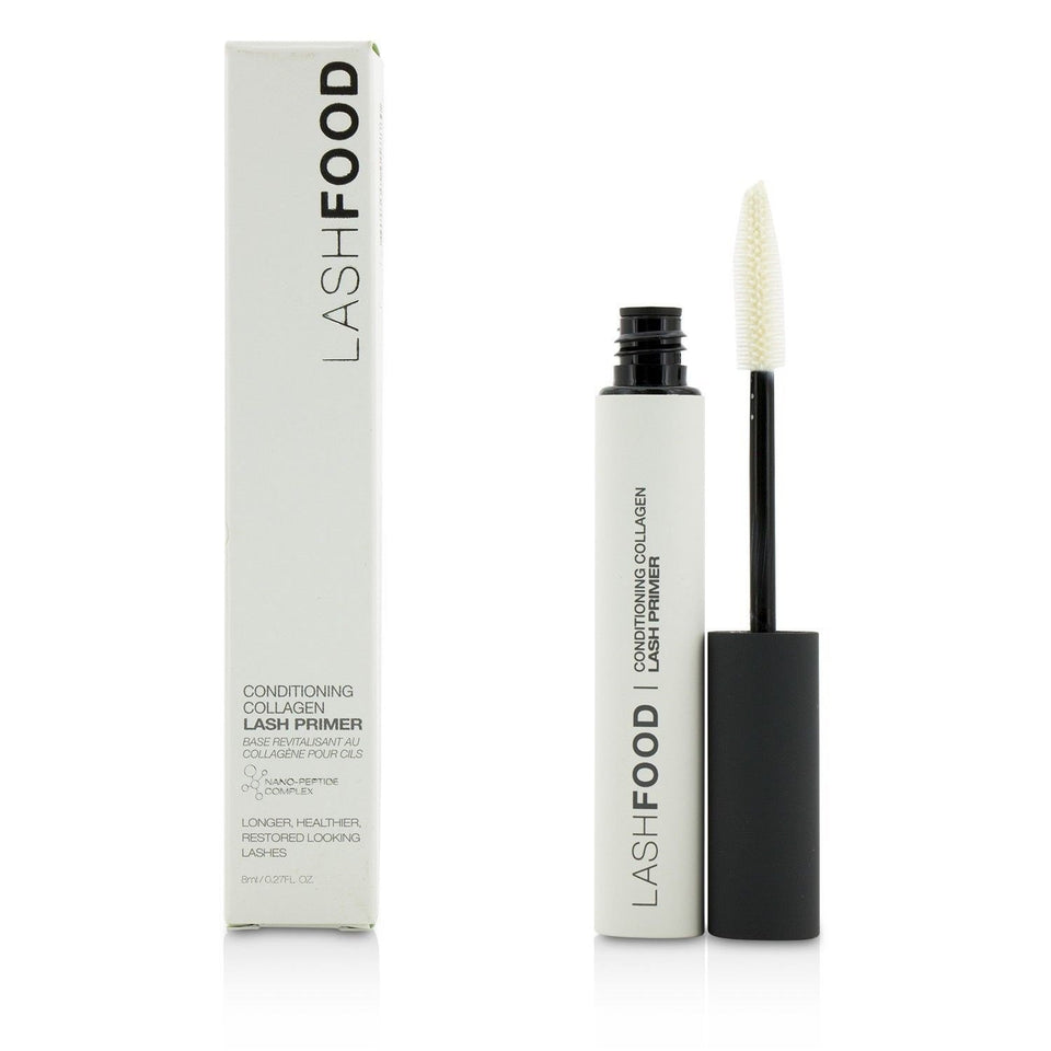 LashFood Conditioning Collagen Fiber Primer bottle enhances volume and length.
