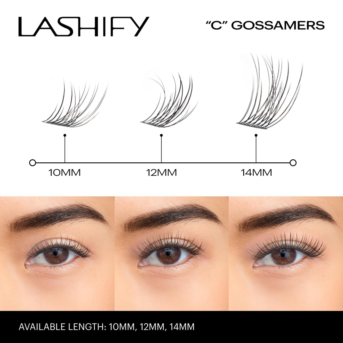 Lashify cartridge shows twelve lashes for easy, reliable application.
