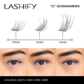 Lashify cartridge shows twelve lashes for easy, reliable application.