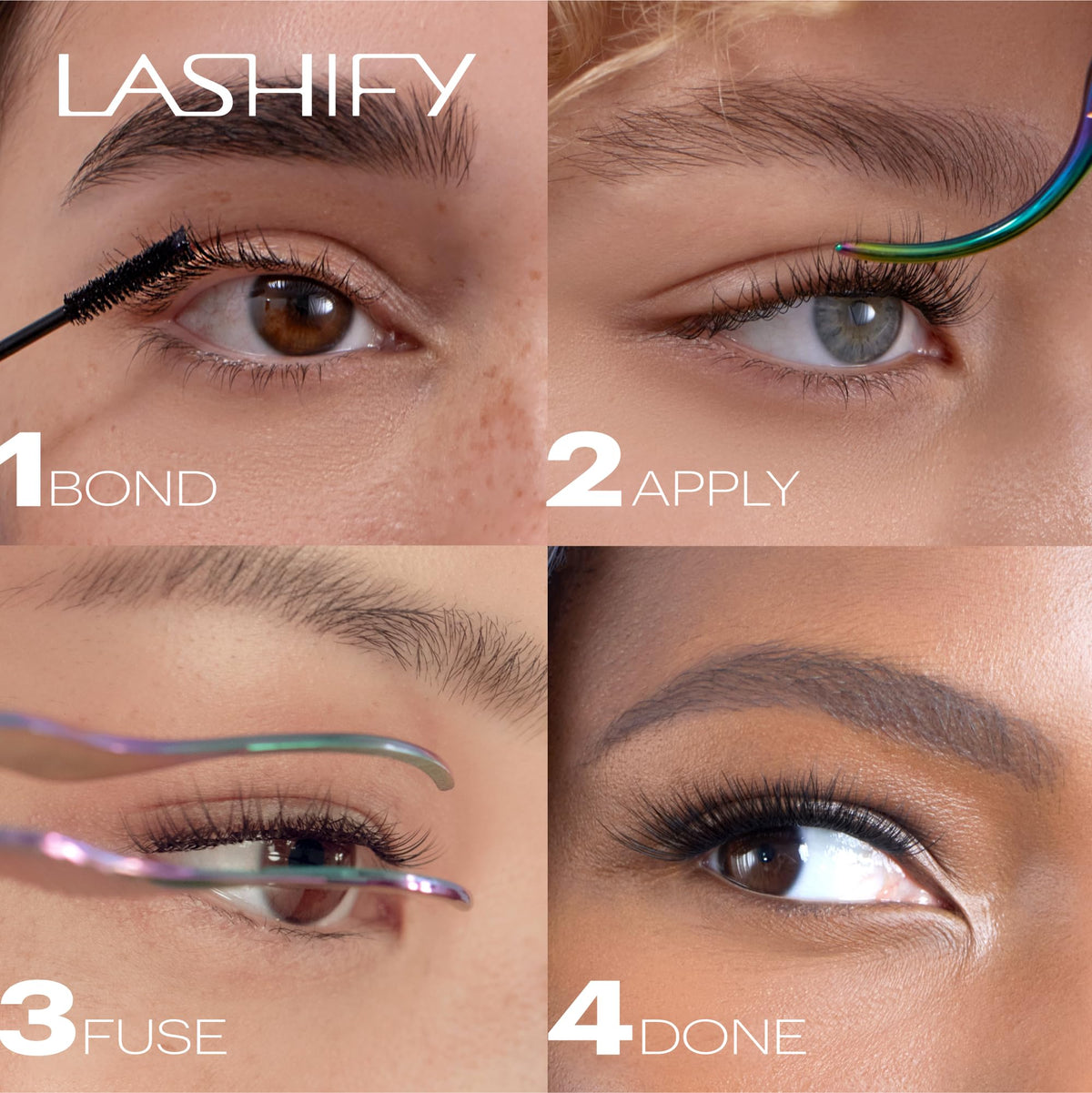 Lashify Amplify 10mm Gossamer Fuse Control Wand in use