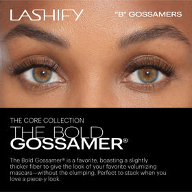 Lashify Bold 10mm Gossamer close-up of fiber texture and thickness