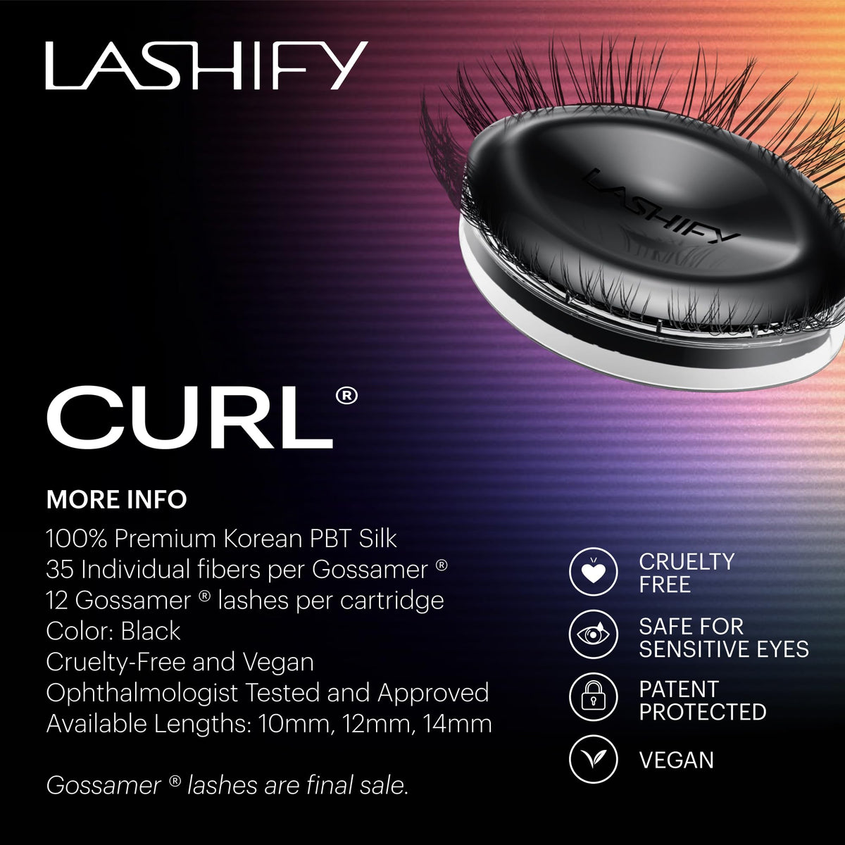 Lashify cruelty-free vegan Korean PBT fibers support ethical beauty.