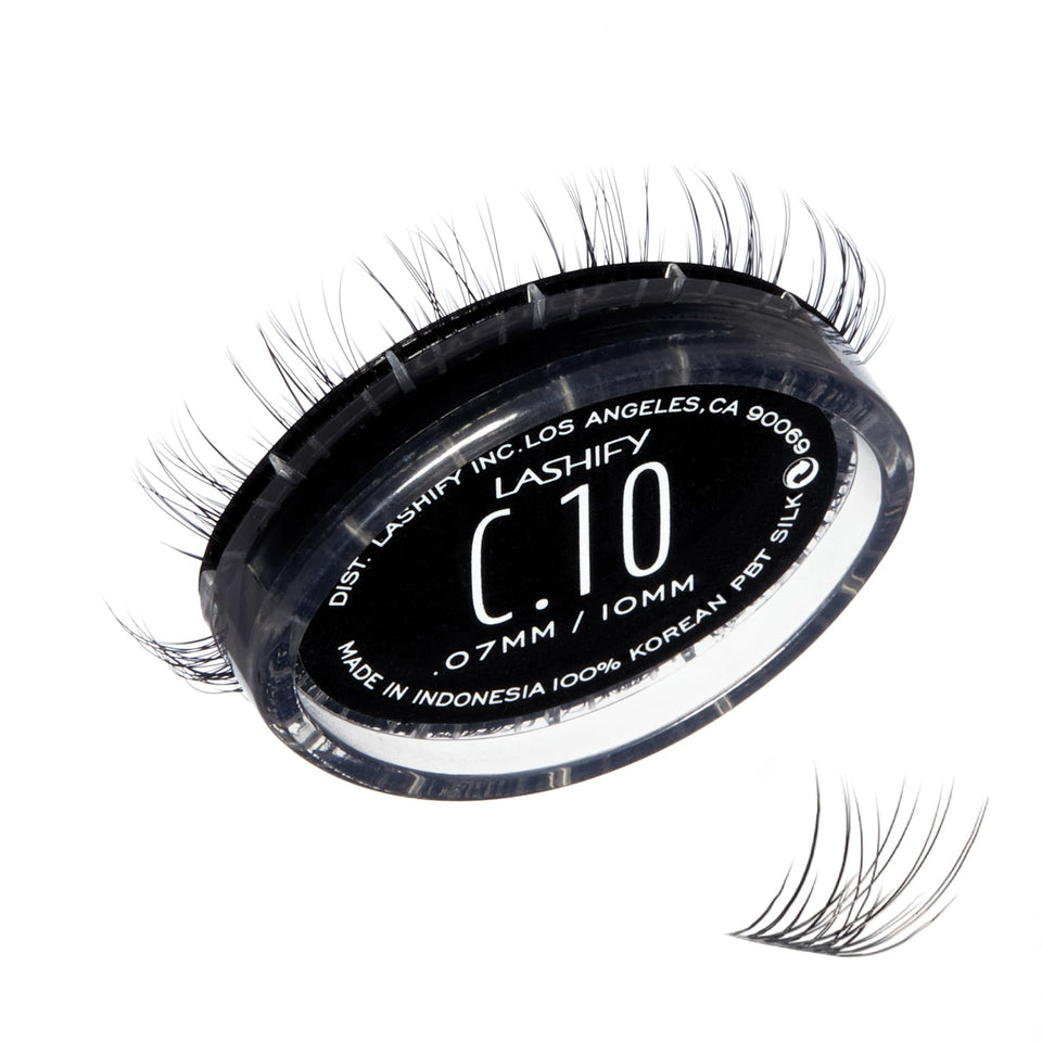 Lashify Curl 10mm Gossamer refill close-up showing natural curl for daily wear