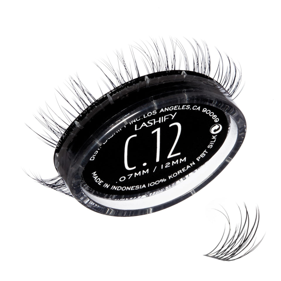 Lashify Curl 12mm Gossamer refill in black for a natural lift