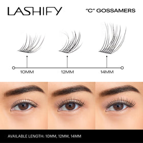 Lashify Gossamer 12 lashes per cartridge close-up for DIY styling