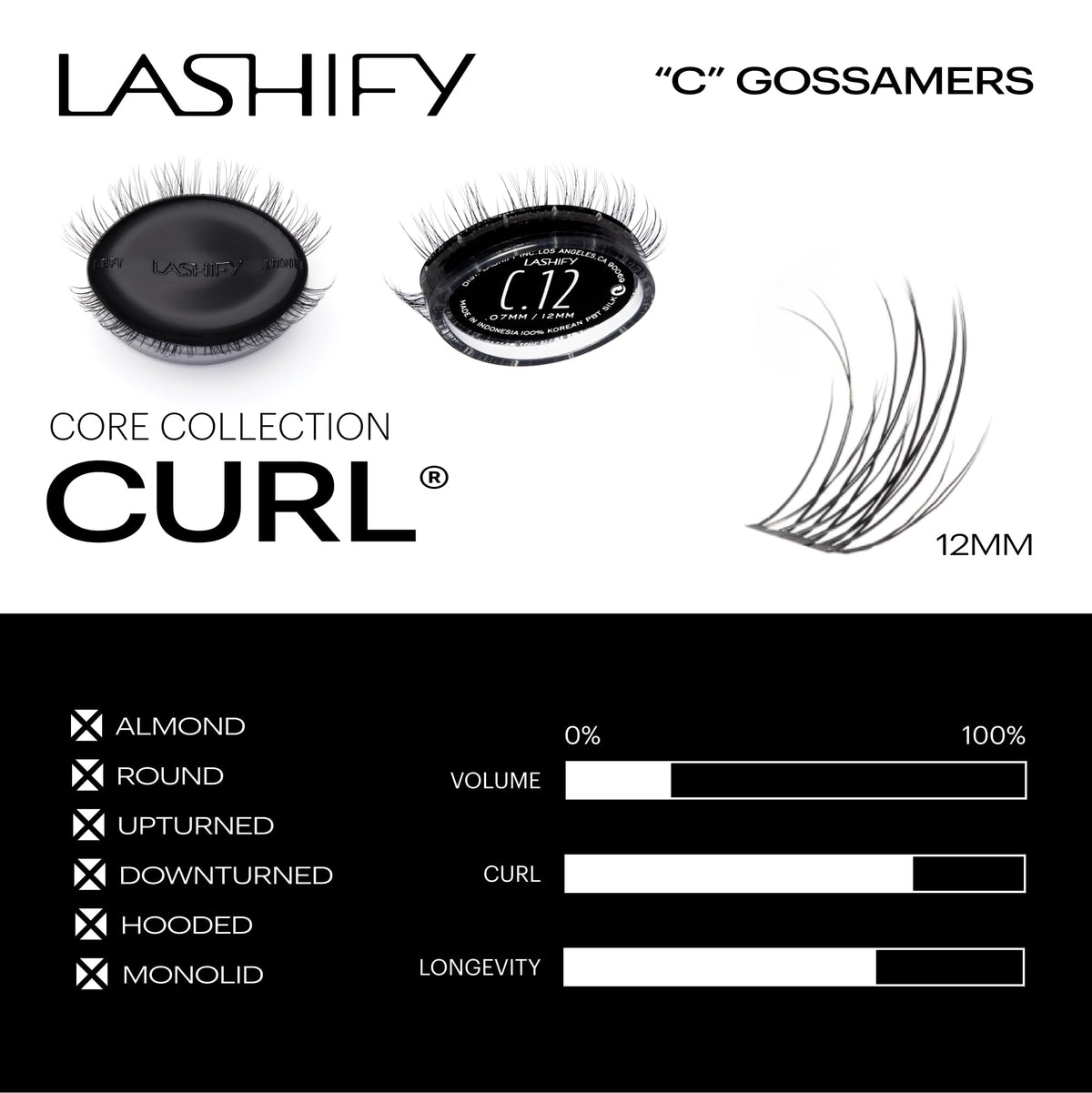Lashify premium Korean PBT silk lashes for feather-light volume