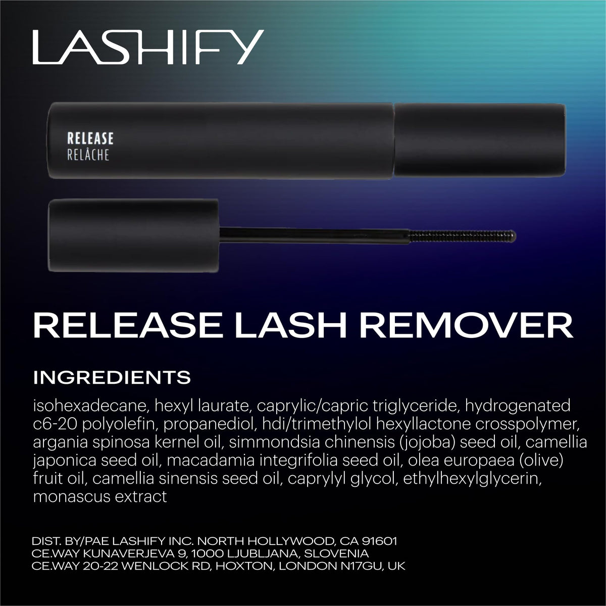 Lashify Release wipe away action removes Gossamer lashes safely