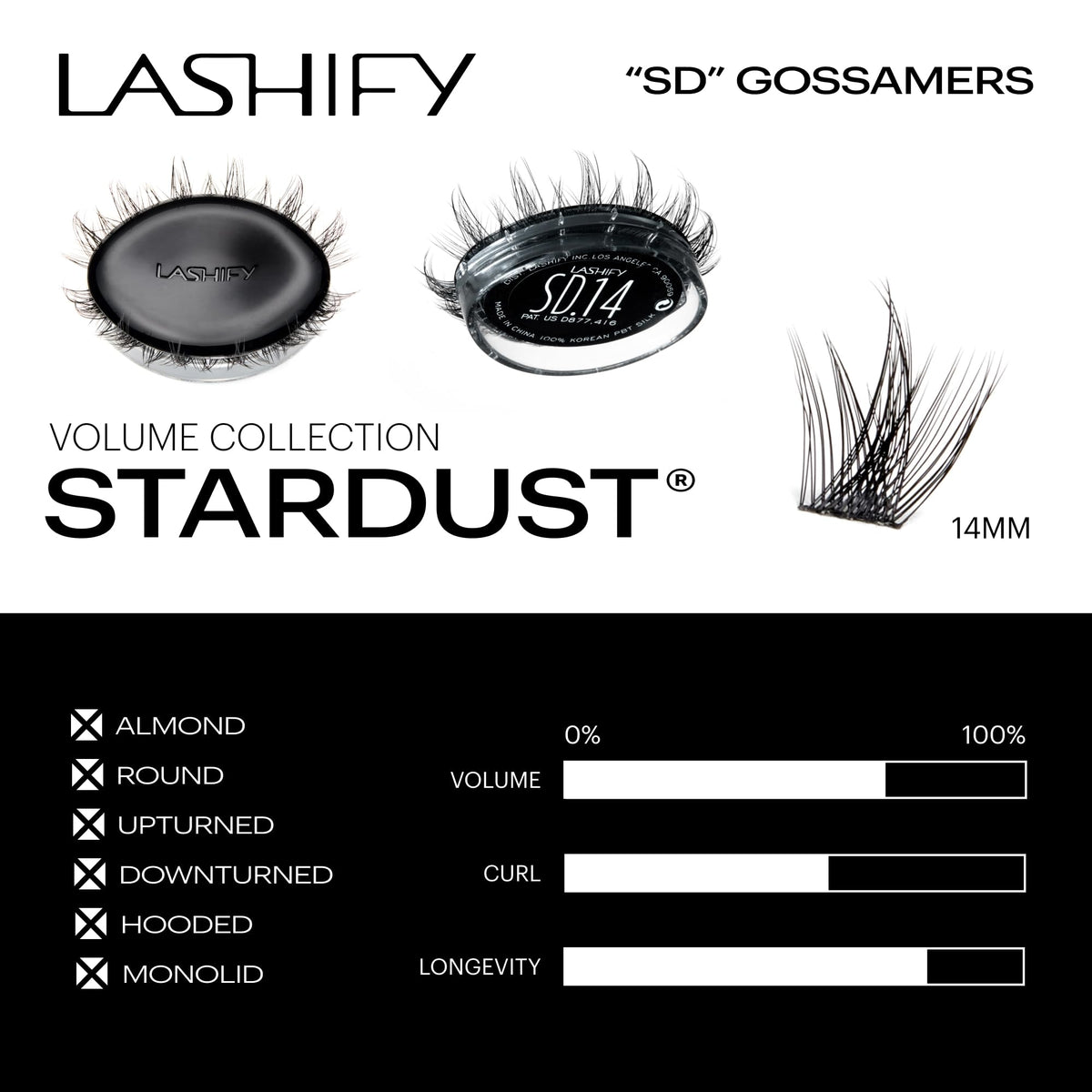Thin Korean PBT silk fibers in Stardust, cruelty-free and vegan